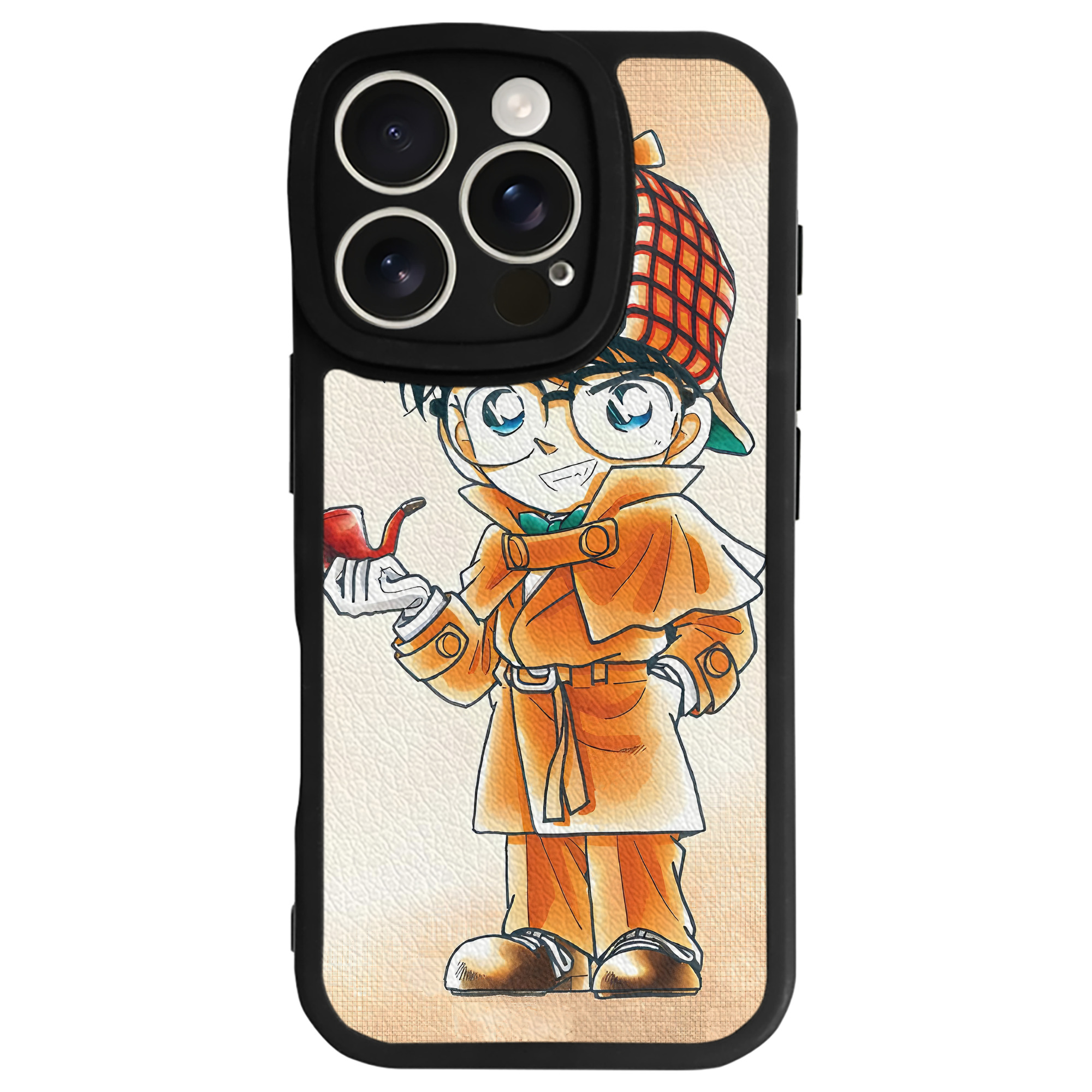 （画像用） 名探偵コナン Detective Conan 【iPhone 16シリーズ対応】シリコンスマホケース（レザー調） 材質：シリコン